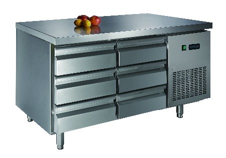 European six drawers fan cooling table