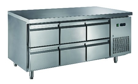 European six drawers fan cooling table