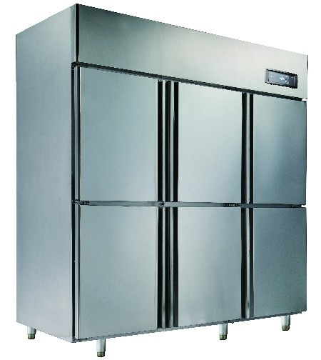 豪华工程款风冷六门单温立式冰箱